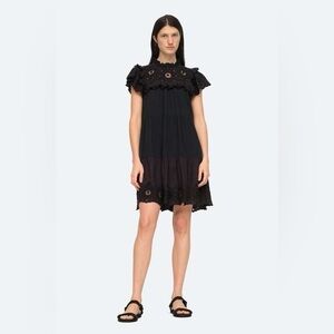 SEA NEW YORK Kiara Eyelet flutter Tunic Dress